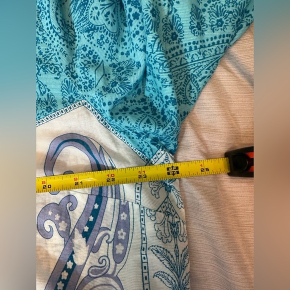 Chicos Faraway Land Embellished Blue Tunic XL 16 #1626 - Picture 5 of 11